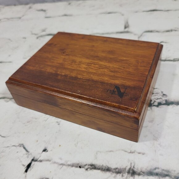 Nautica Wooden Jewelry Box With Velvet Lining Dresser Box for Keys or Misc - Picture 2 of 6